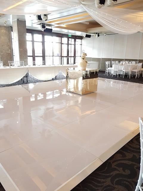 White Tiled Dance Floor hire Sydney