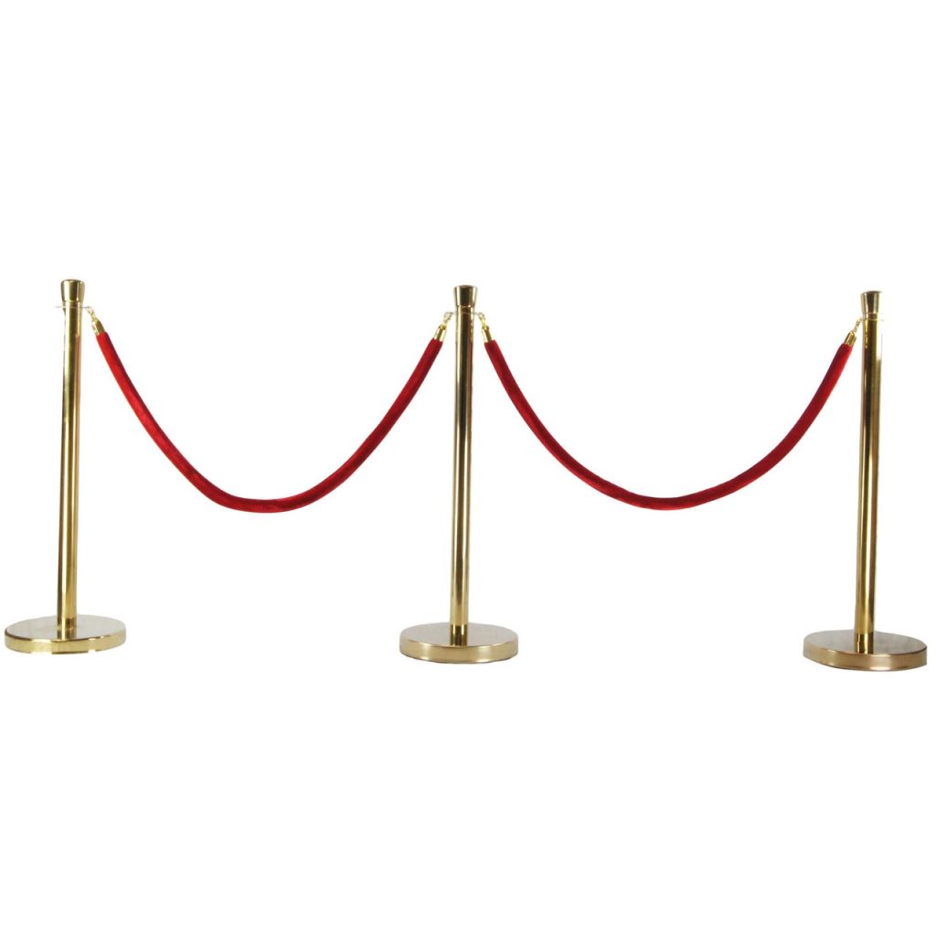 Red Gold Bollards Rope Set hire Sydney