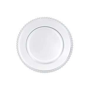 Clear Beaded Charger Plate hire Sydney