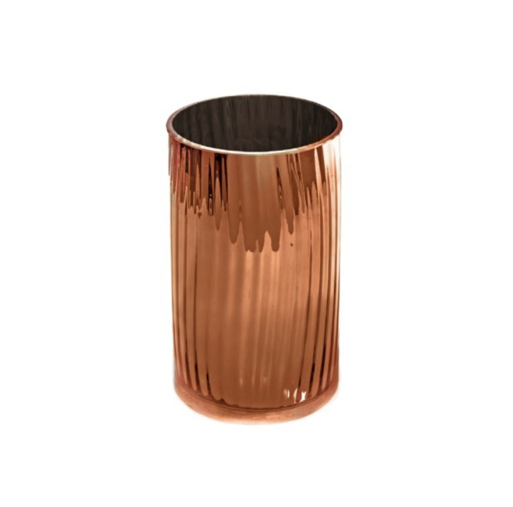 20cm Copper Ripple Vase hire Sydney