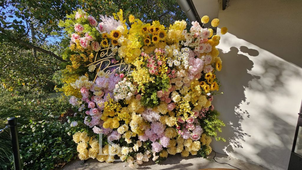 Sunrise Flower Wall hire Sydney