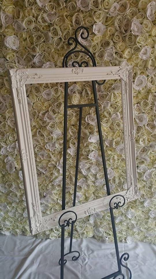 80cm White Ornate Frame hire Sydney