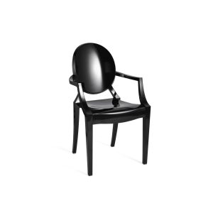 Milan Ghost Black Chair hire Sydney