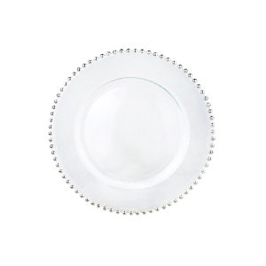 Silver Beaded Charger Plate hire Sydney