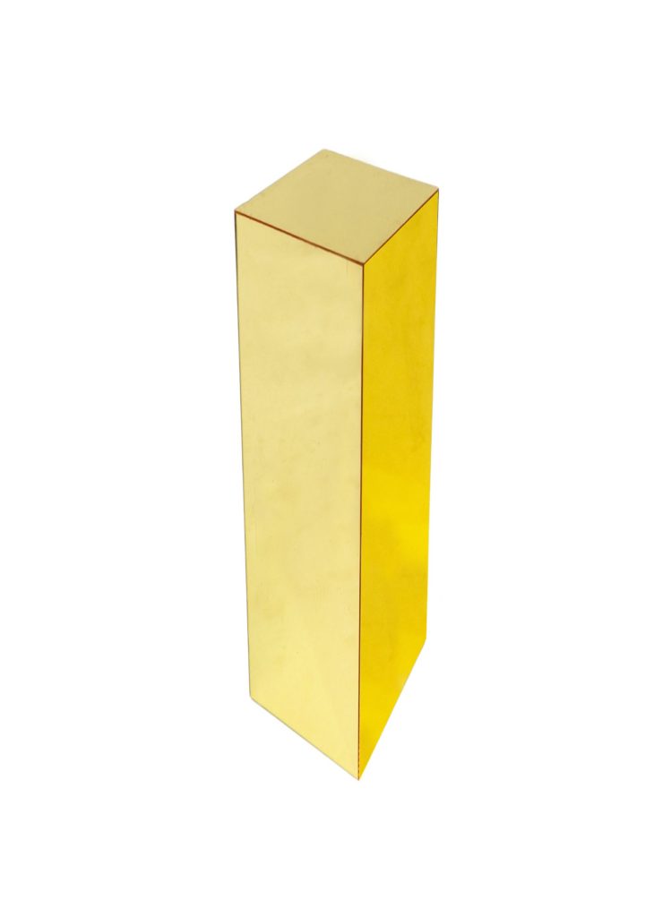 120cm Gold Mirrored Plinth