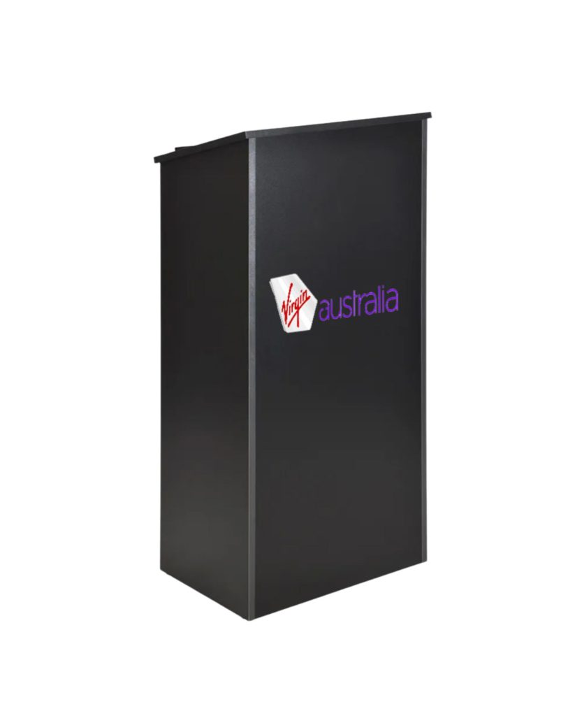 Black Personalised Lectern hire Sydney