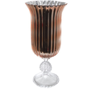 40cm Rose Gold Crystal Vase hire Sydney