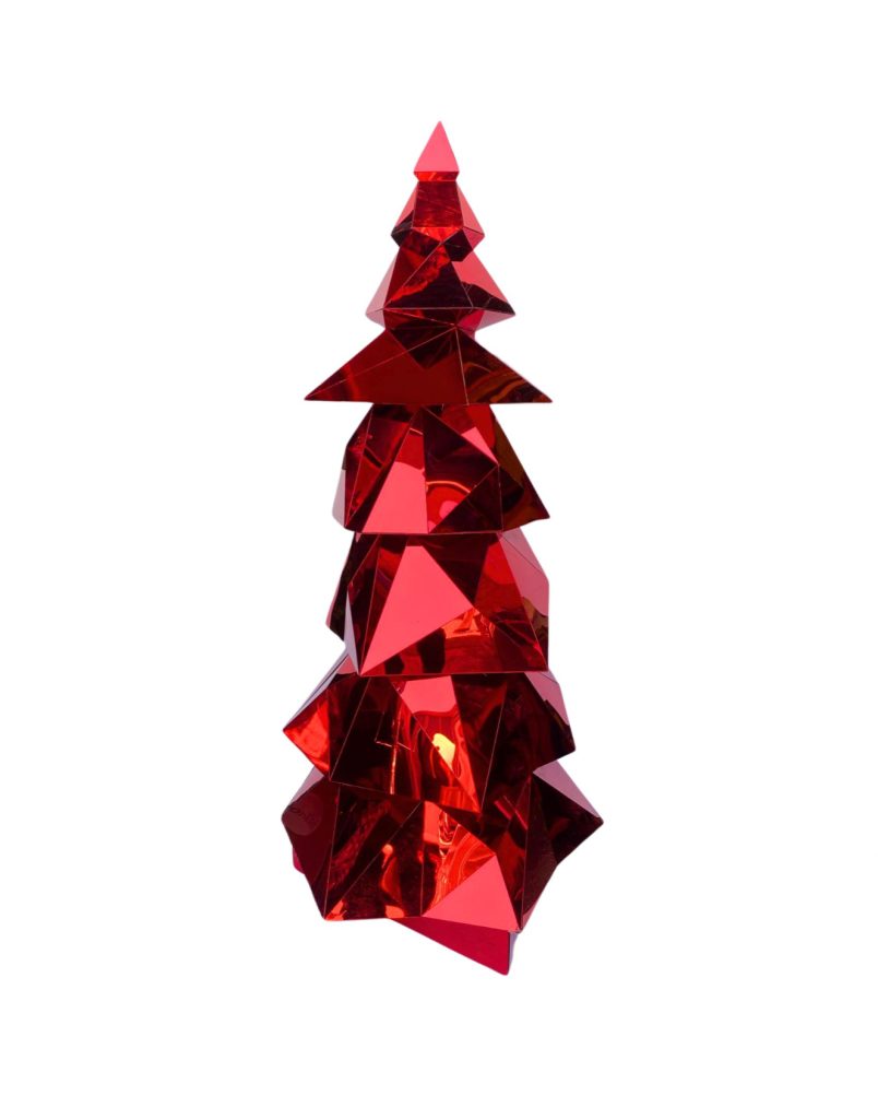 1.9m Red Mirrored Tree hire Sydney