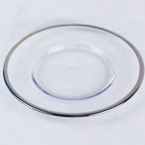 Silver Rim Charger Plate hire Sydney