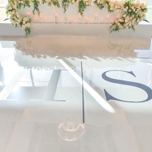 Modern Initials Decal hire Sydney