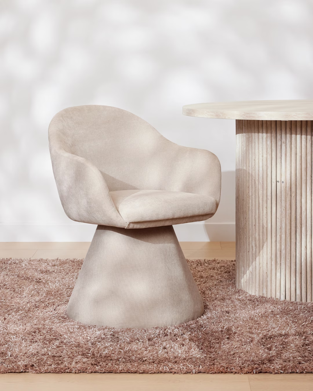 Petra Swivel Armchair – Natural
