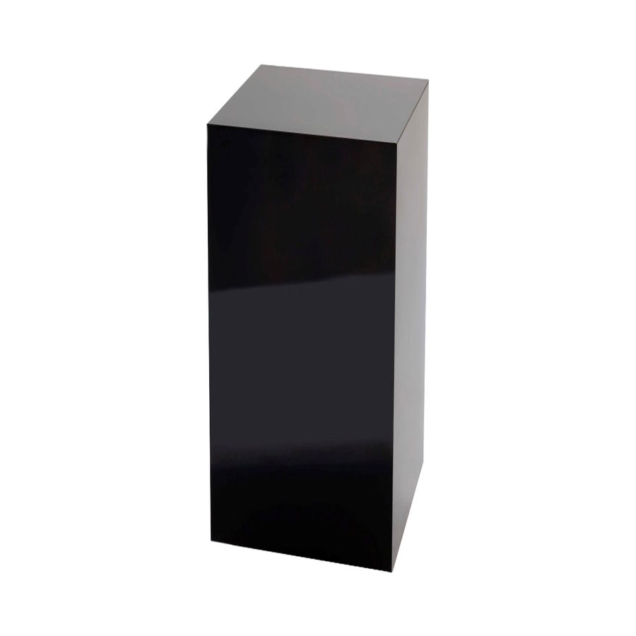100cm Black Square Gloss Plinth