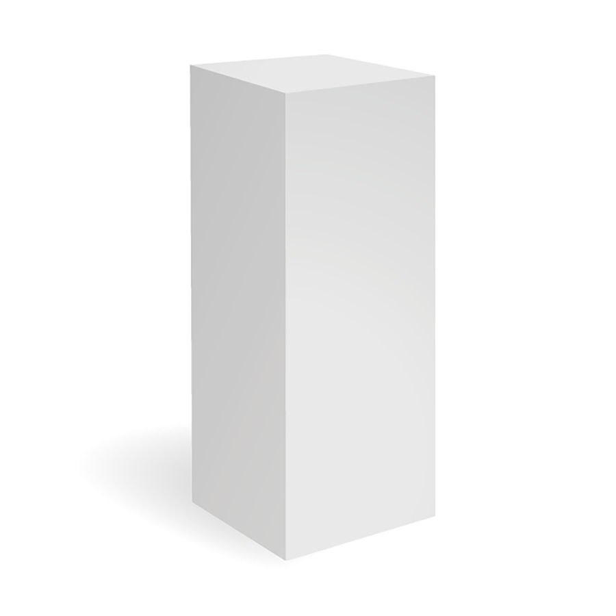 100cm White Acrylic Plinth