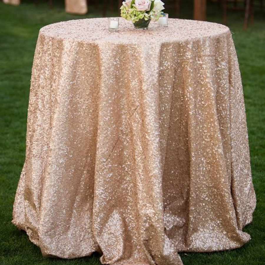 108" Champagne Rose Overlay