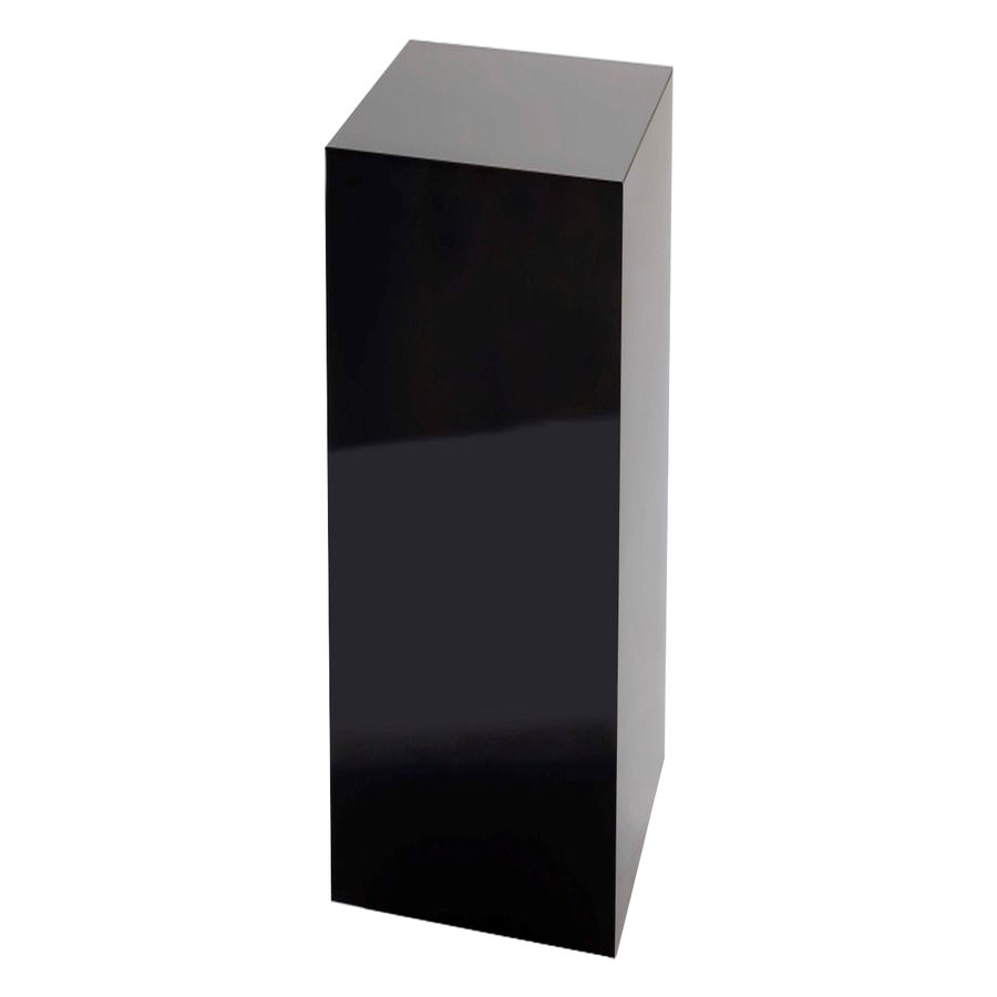 110cm Black Square Gloss Plinth