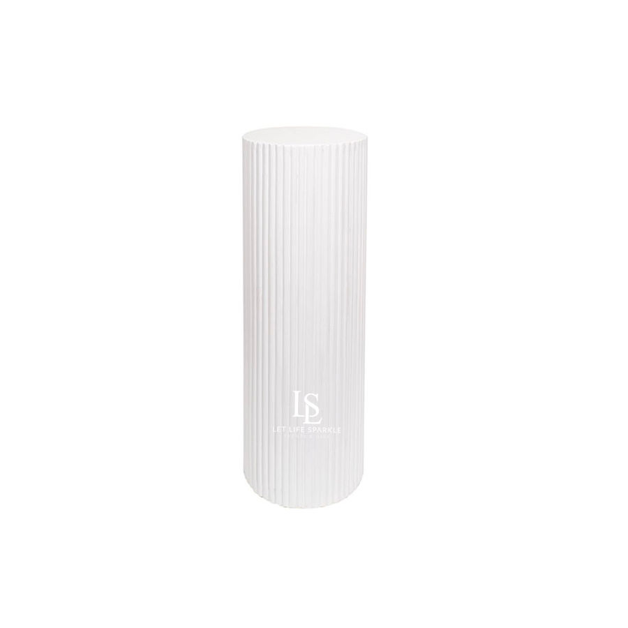 120cm White Rocco Plinth