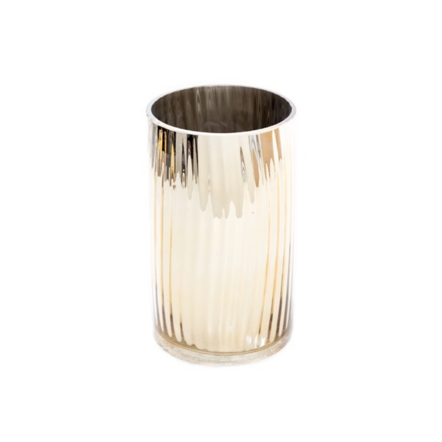 20cm Gold Rippled Vase