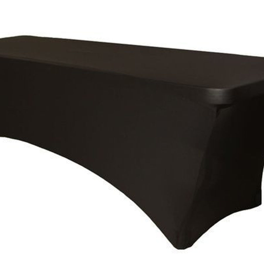 6ft Black Spandex Tablecloth