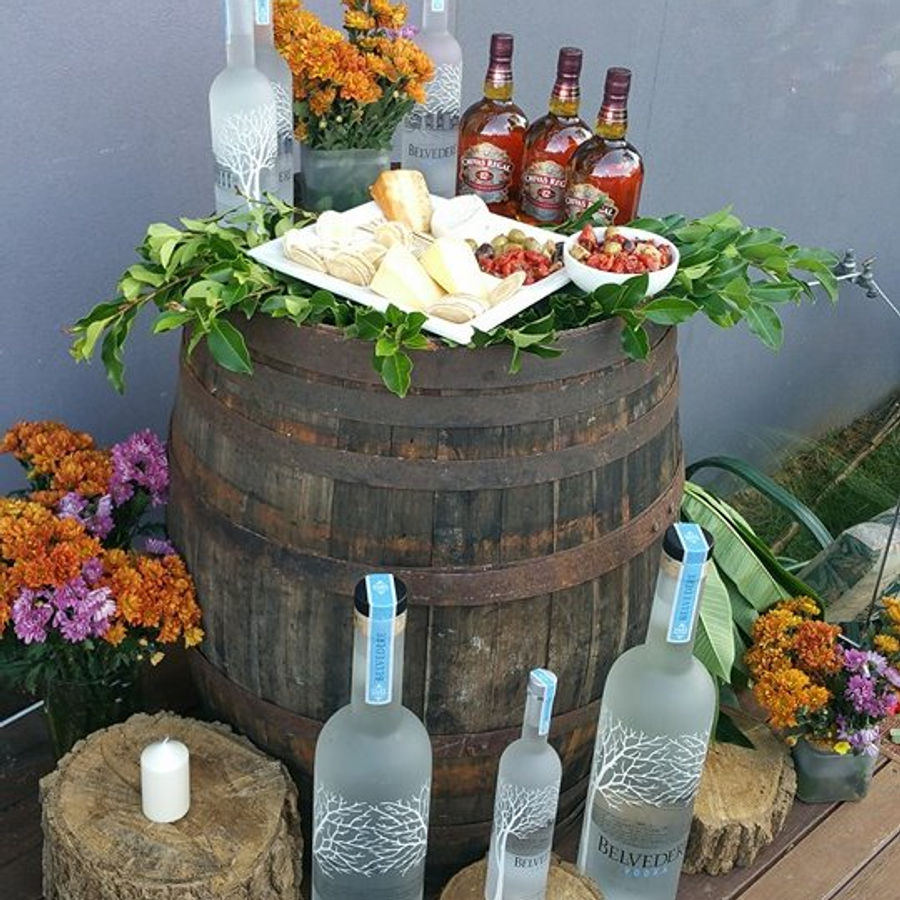 Antique Wine Barrel Bar