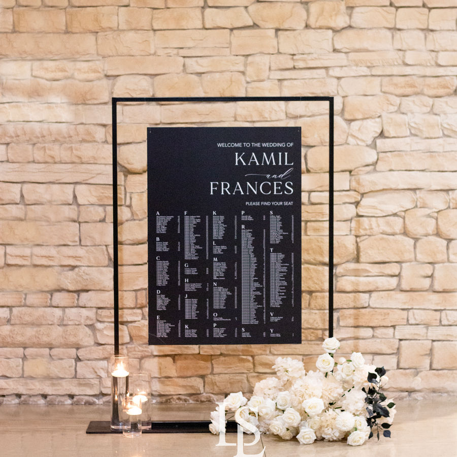 Black Contour Seating Plan