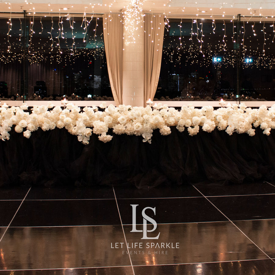 Black Tiled Dance Floor