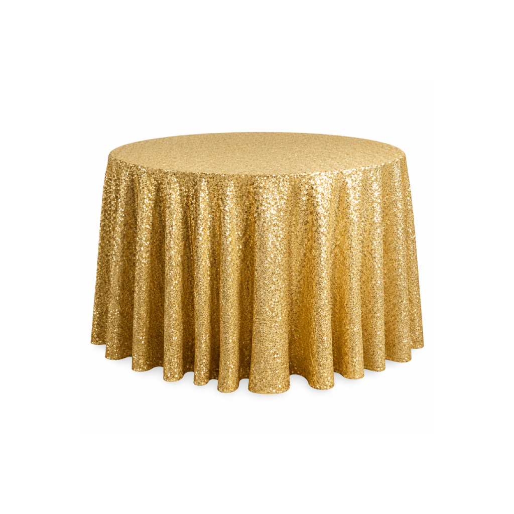120″Round Champagne Gold