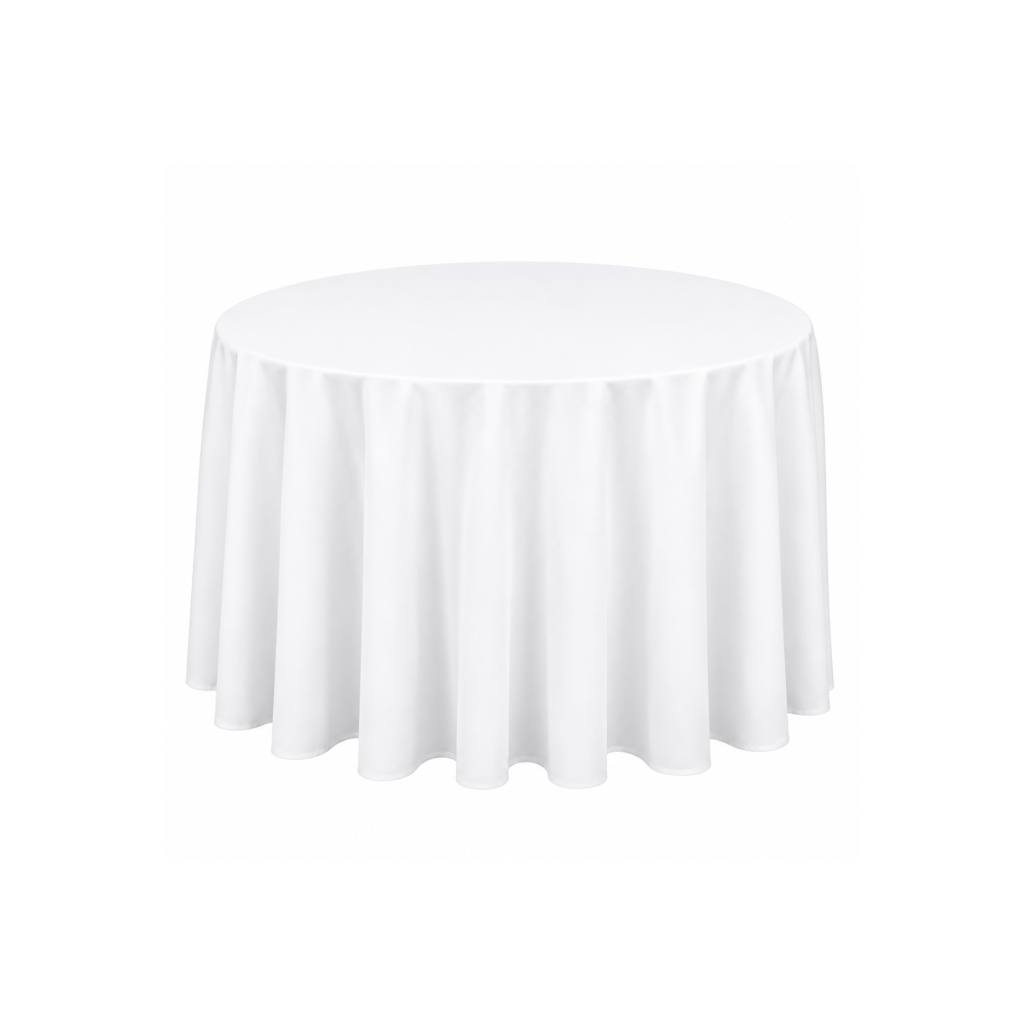 132″ White Table Cloth