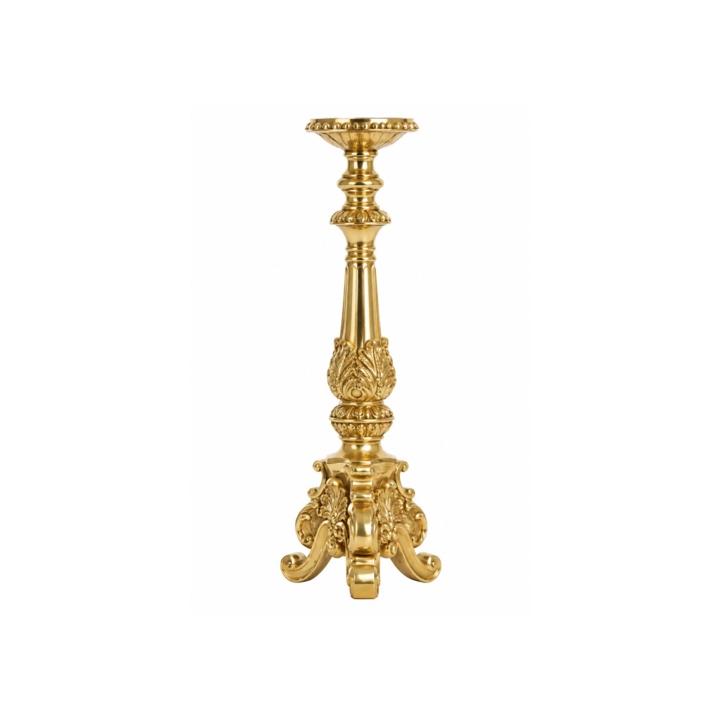 50cm Gold Ornate Candle Stick